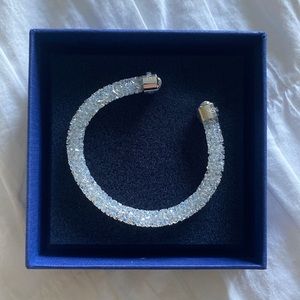 Swarovski Crystaldust Cuff Bracelet - New Women | Color: White/ Clear